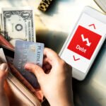 Debt Ridk Difficulty Downfall Concept